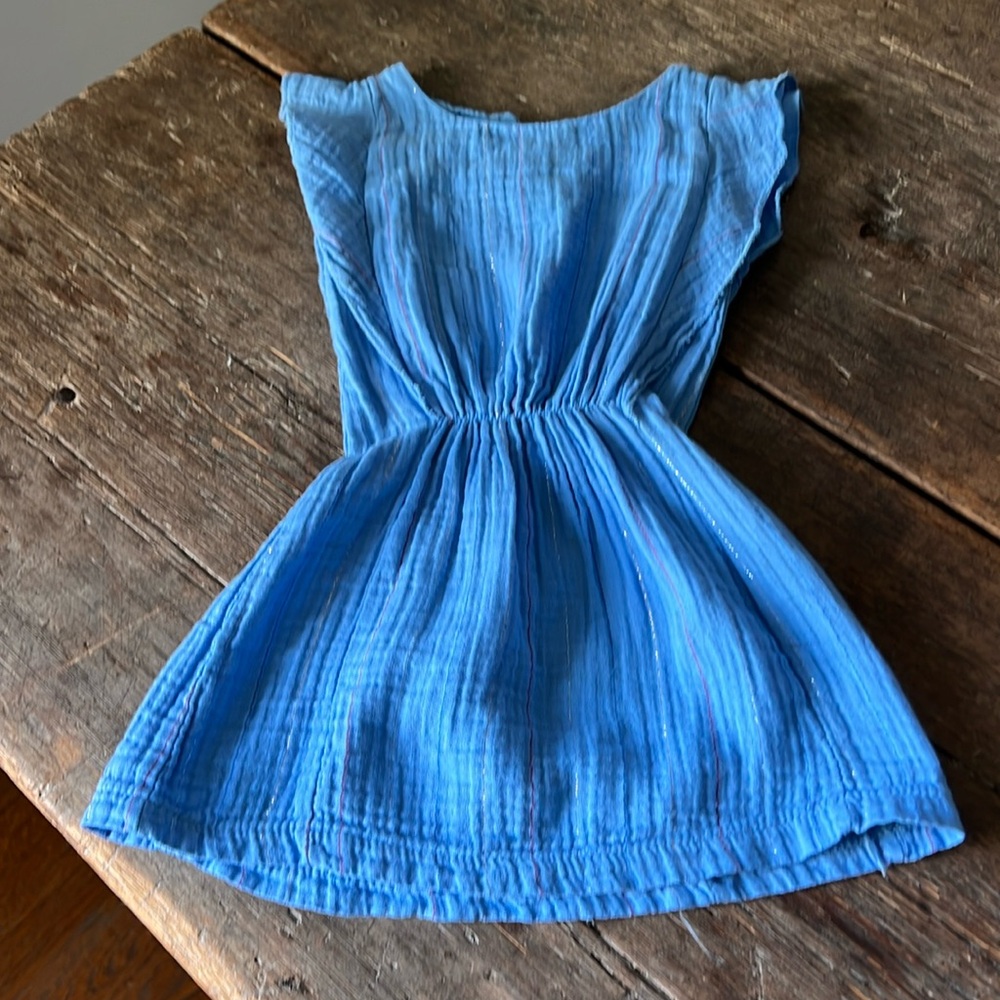 Picnik 2T gauze cotton blue dress 💙